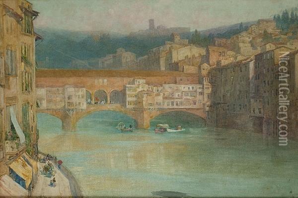 Ponte Vecchio, Florence Oil Painting - William Henry James Boot