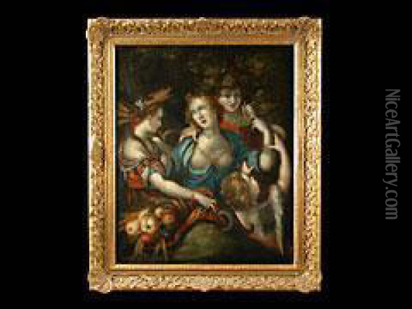 Weibliche Jahreszeiten-allegorie Oil Painting - Bartholomaeus Spranger