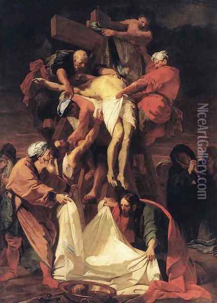 Descent from the Cross Oil Painting - Jean-baptiste Jouvenet