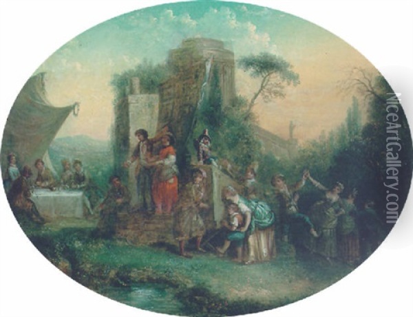 A Fete Champetre Oil Painting - Henry Andrews