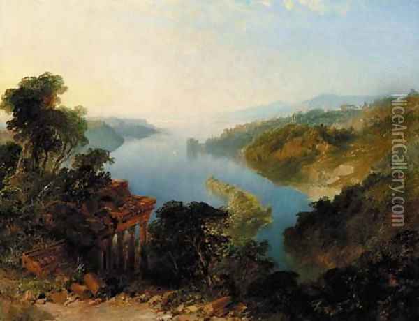 An Italianate lake landscape Oil Painting - Edward H. Niemann