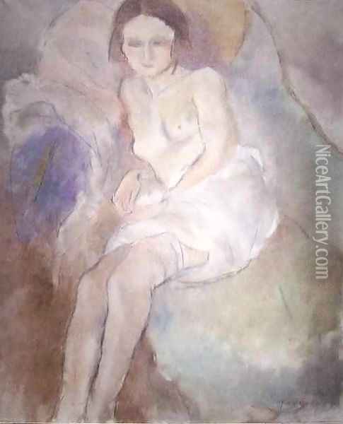 Seated Woman 2 Oil Painting - Jules Pascin