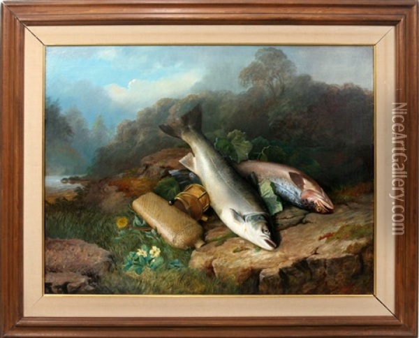 Of Caught Fish: British Oil Painting - John Bucknell Russell