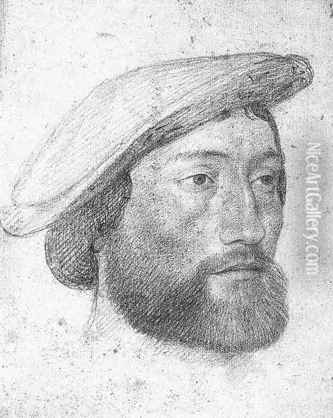 Portrait of Jean de Dinteville, Seigneur de Polisy c. 1533 Oil Painting - Jean Clouet