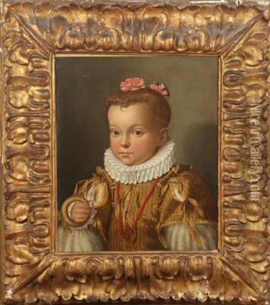 Portrait D'enfant A La Collerette Oil Painting - Tiberio (Valerio) di Tito