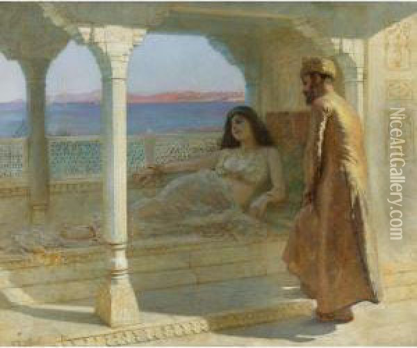 The Doctor's Visit Â¿ 1001 Nights Oil Painting - Edwin Lord Weeks