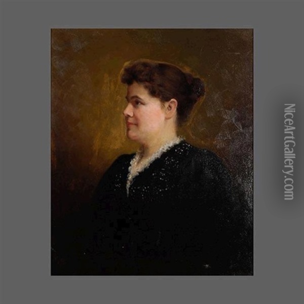 Portrait Of A Lady Oil Painting - Nicholas Richard Brewer