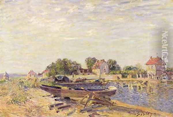The Loing at Saint-Mammes, 1885 2 Oil Painting - Alfred Sisley