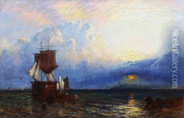 Portsmouth Harbor Oil Painting - George Stainton