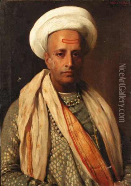 A Sultan Oil Painting - Horace Van Ruith