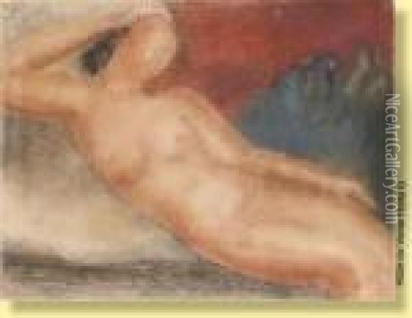 Jeune Femme Nue Se Reposant Oil Painting - Ferdinand Schirren