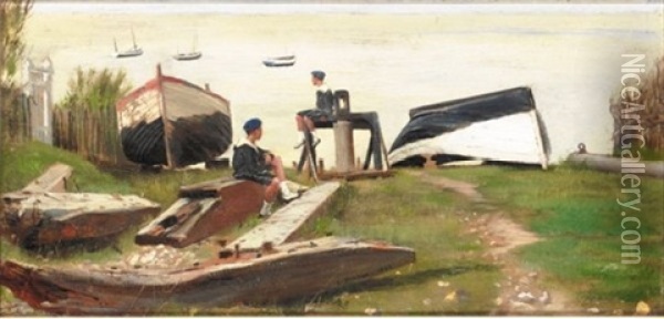 The Young Sailors Oil Painting - Edouard Joseph Dantan