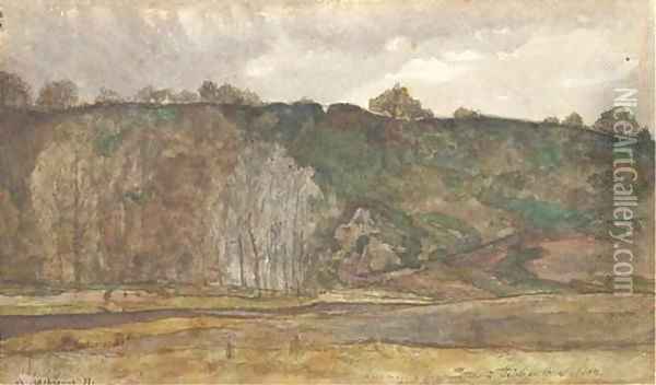 The crest of a hill Oil Painting - Henri-Joseph Harpignies