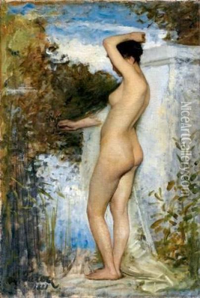 Baigneuse Dans Un Paysage Oil Painting - Laurits Regner Tuxen