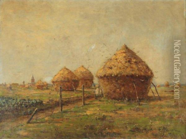 Les Meules Oil Painting - Gustave Mascart