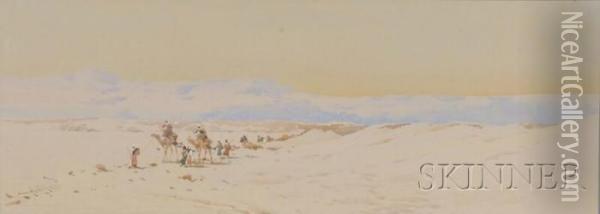 Desert Caravan Oil Painting - Augustus Osborne Lamplough