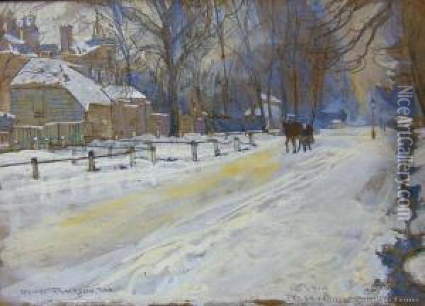 Boxing Day, Dulwich Oil Painting - Harry Linley Richardson