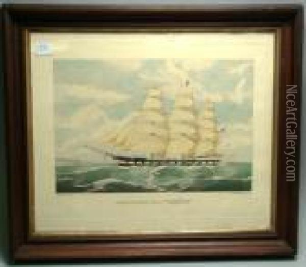 The Clipper Ship 'cosmos Oil Painting - Edward Duncan