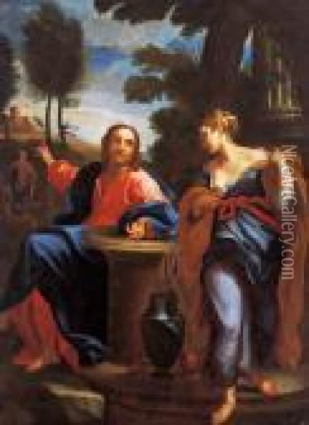 Cristo E La Samaritana Al Pozzo Oil Painting - Annibale Carracci