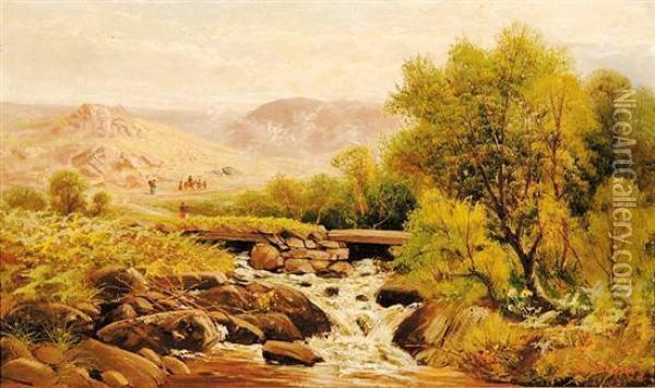 The Old Road To Dolwydellan, North Wales Oil Painting - John Gunson Atkinson
