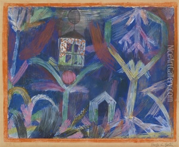 Fenster Im Garten (window In The Garden) Oil Painting - Paul Klee