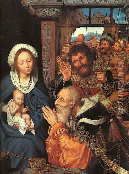 The Adoration of the Magi 1526 Oil Painting - Quinten Metsys