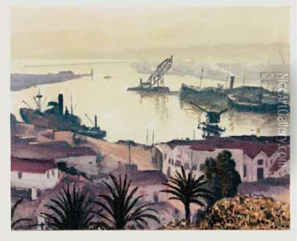 L' Arriere Porte De L'agha, Vers 1941-1942 Oil Painting - Albert Marquet