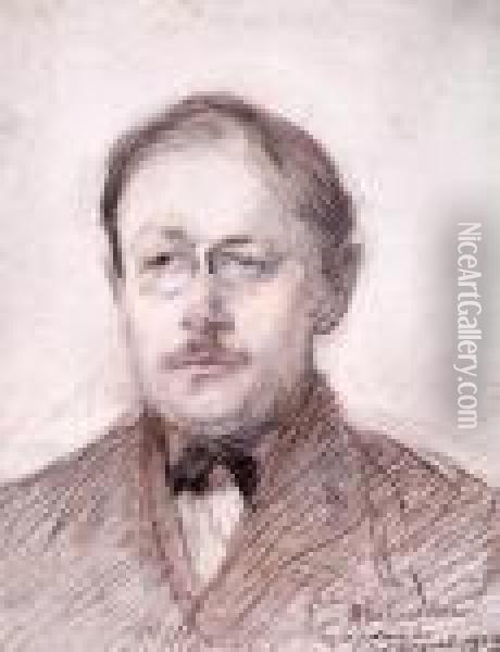 Portret Antoniego Waskowskiego Oil Painting - Leon Wyczolkowski