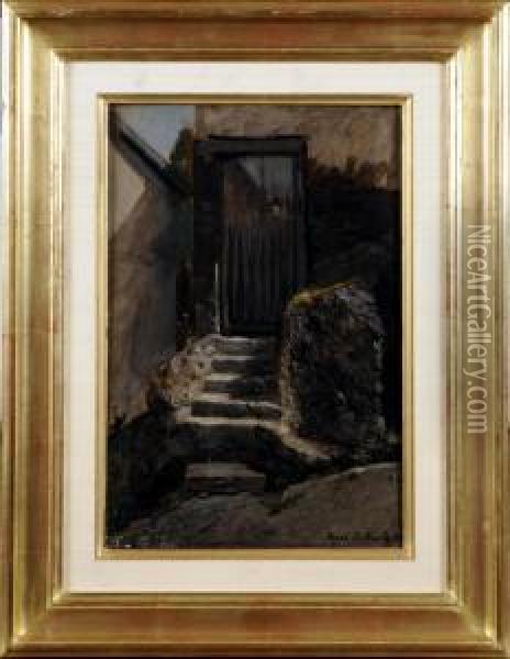 L'escalier Oil Painting - Henri De Braeckeleer