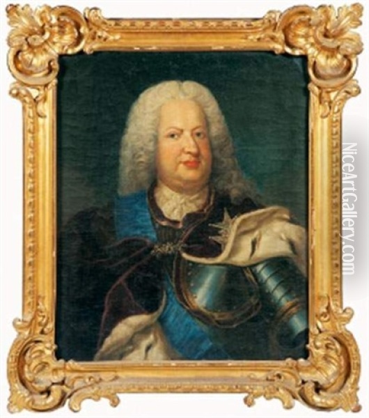 Portrait De Stanislas Leczinski, Roi De Pologne, Duc De Lorraine Et De Bar Oil Painting - Alexis-Simon Belle
