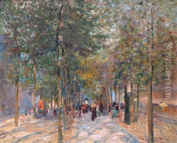 Luxembourg Gardens Oil Painting - Elie Anatole Pavil