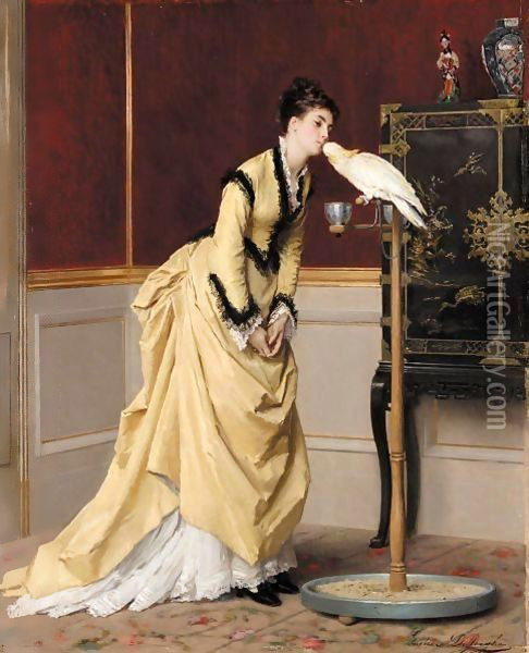 Le Baiser Oil Painting - Gustave Leonhard de Jonghe