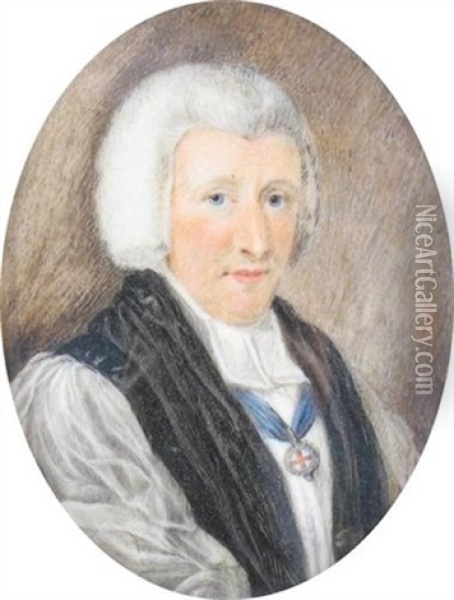 A Portrait Of John Fisher, Bishop Of Salisbury Oil Painting - Emma Eleonora Kindrick