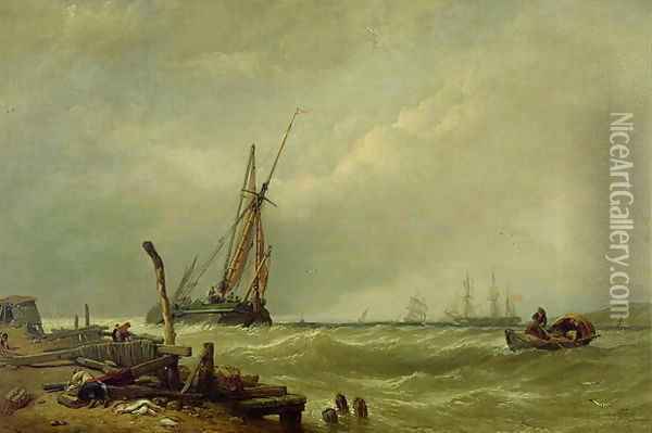 On the Texel 1856 Oil Painting - Clarkson Stanfield