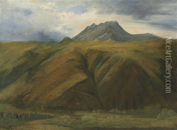 Vue Presumee Du Puy De Sancy Oil Painting - Theodore Rousseau