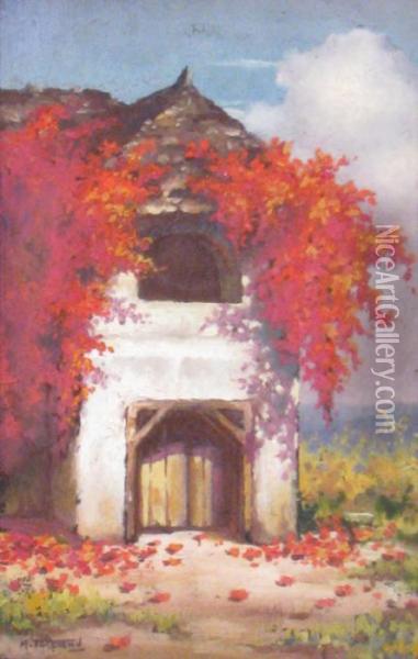 The Red Ivy Oil Painting - Misu Teisanu