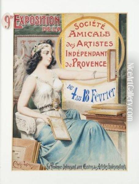 La Provence S'interessant Aux Oeuvres Des Artistesindependants. Oil Painting - Emmanuel Coulange-Lautrec