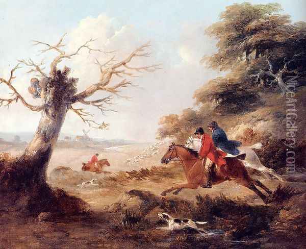 Full Cry Oil Painting - George Morland