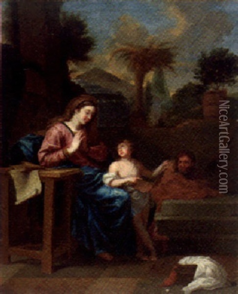 The Infancy Of Christ Oil Painting - Charles Le Brun