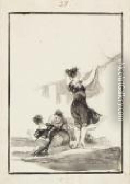 Hutiles Trabajos Oil Painting - Francisco De Goya y Lucientes