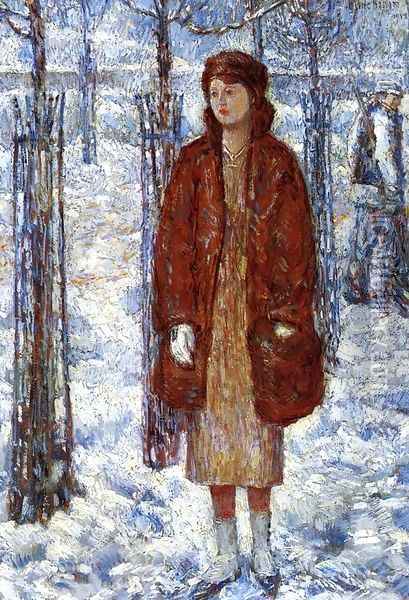 The Snowy Winter of 1918, New York Oil Painting - Frederick Childe Hassam