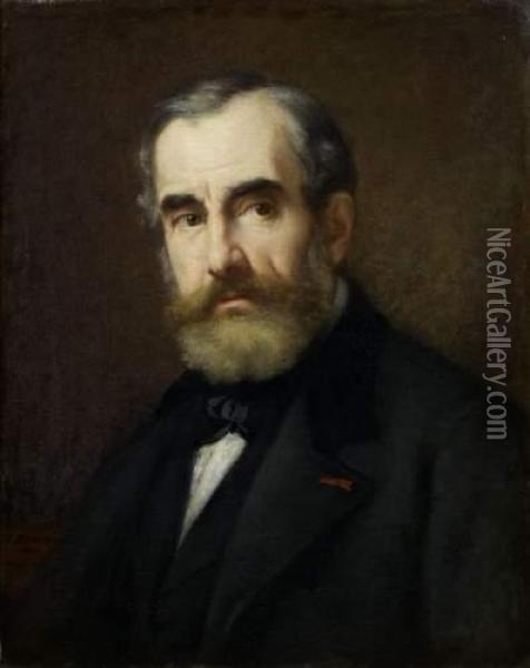 Portrait De Jean-auguste Barre Oil Painting - Armand Beauvais