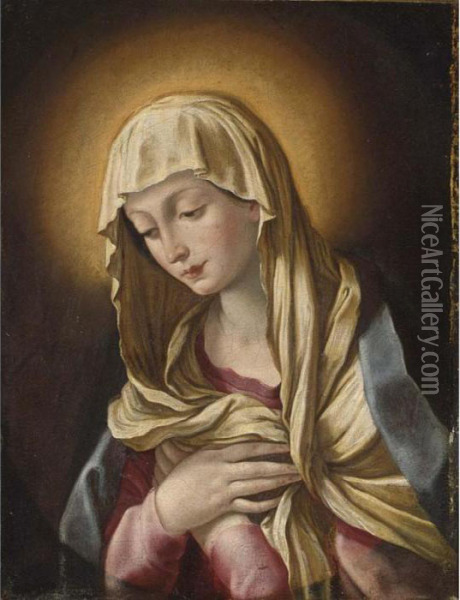 Madonna Praying Oil Painting - Giovanni Battista Salvi