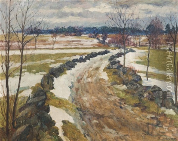 The Thaw Oil Painting - Frantisek Holan