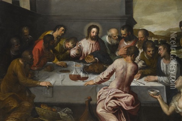 The Last Supper Oil Painting -  Tintoretto