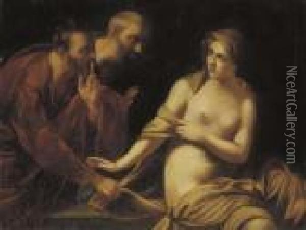 Susannah And The Elders Oil Painting - Guido Reni