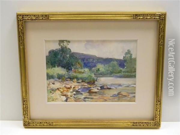 The Bend Pool Oil Painting - Walter Granville-Smith