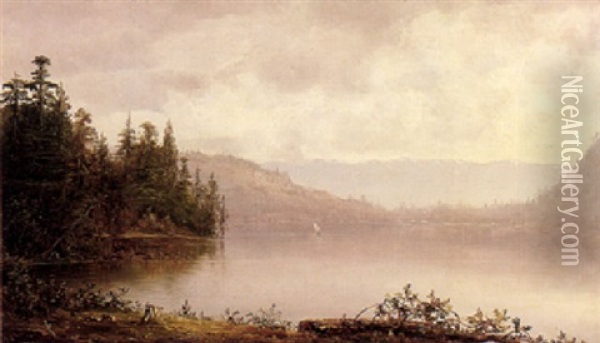 Donner Lake Oil Painting - Norton Bush