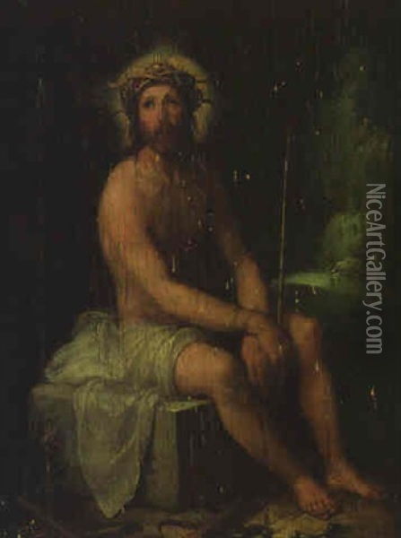 Christ The Man Of Sorrows Oil Painting - Cornelis Cornelisz Van Haarlem