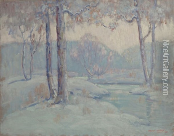 Quiet Winter Afternoon Oil Painting - Dawson Dawson-Watson